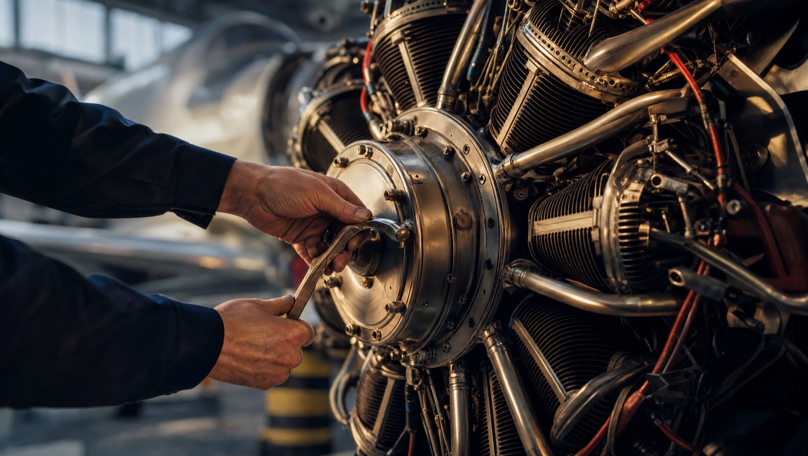 Inside the Aesthetechs hangar at Charles Prince Airport